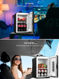 NORTHCLAN 15L Mini Hűtőszekrény - Otthoni és Autós Használatra (220V/12V), Hűtő-Fűtő Funkció, Max és Eco Üzemmód, Fekete 4