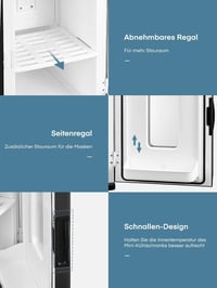 NORTHCLAN 15L Mini Hűtőszekrény - Otthoni és Autós Használatra (220V/12V), Hűtő-Fűtő Funkció, Max és Eco Üzemmód, Fekete 7