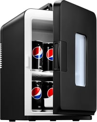 NORTHCLAN 15L Mini Hűtőszekrény - Otthoni és Autós Használatra (220V/12V), Hűtő-Fűtő Funkció, Max és Eco Üzemmód, Fekete 1
