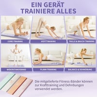 Northdeer Összehajtható Pilates reformer 8 az 1-ben lila otthoni fitnesz gyakorlótábla 2