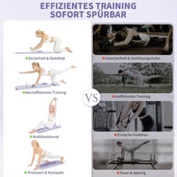 Northdeer Összehajtható Pilates reformer 8 az 1-ben lila otthoni fitnesz gyakorlótábla 6