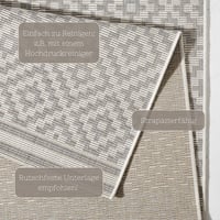 NORTHRUGS Vnútorný a vonkajší koberec s kosoštvorcovým vzorom 160x230 cm - Vodoodolný moderný geometrický behúň na balkón, terasu, do záhrady a obývačky 5