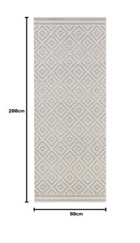 NORTHRUGS Vnútorný a vonkajší koberec s kosoštvorcovým vzorom 160x230 cm - Vodoodolný moderný geometrický behúň na balkón, terasu, do záhrady a obývačky 3