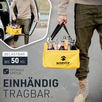 Skladacia vonkajšia miska NORVOX 20 litrov žltá – kempingové umývadlo, umývacia misa, skladacie vedro, univerzálna nádoba 5