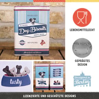 Cutie metalică retro Nostalgic-Art, mărimea L, 3 l – Cutie de depozitare cu model „Paws Dog Biscuits” pentru stăpânii de câini, design vintage, 10x14x20 cm 3