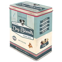 Cutie metalică retro Nostalgic-Art, mărimea L, 3 l – Cutie de depozitare cu model „Paws Dog Biscuits” pentru stăpânii de câini, design vintage, 10x14x20 cm 1