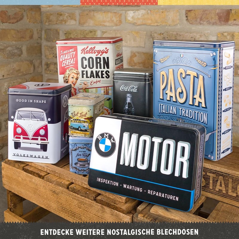 Nostalgic-Art VW Bulli Retro Kávétartó 1,3L Vintage Fém Doboz Aromafedéllel - Single