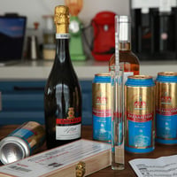 Notimin 2 db szeszmérő alkoholmérő 0-100 Vol% vinométer üveg mérőhengerrel, ecsettel és tisztítókendővel párlatokhoz, whiskyhez, vodkához, b 7