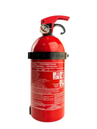 notlok Safety Work 2 db 1 kg-os ABC Poroltó Készülék | Elektromos Eszközökhöz < 1000 V | Mini Tűzoltó Készülék Konyhába és Autóba | Tartóval 2