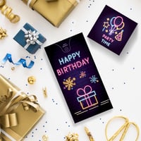 Notta&Belle FEEL LOVE EVERY MINUTE BOOM! Felicitare aniversară explozivă cu confetti neon - Cutie surpriză cu explozie - Cadou de zi de naștere 9