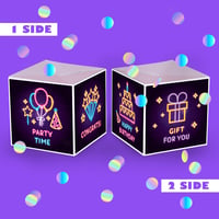 Notta&Belle FEEL LOVE EVERY MINUTE BOOM! Felicitare aniversară explozivă cu confetti neon - Cutie surpriză cu explozie - Cadou de zi de naștere 6