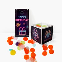 Notta&Belle FEEL LOVE EVERY MINUTE BOOM! Felicitare aniversară explozivă cu confetti neon - Cutie surpriză cu explozie - Cadou de zi de naștere 2