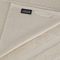 nottoc set ručnika, 8 dijelova – 2 ručnika za kupanje 70x140 cm, 4 ručnika za ruke 50x90 cm, 2 ručnika za goste 30x50 cm, s omčom za vješanje, 100% pamuk, pješčano bež 2