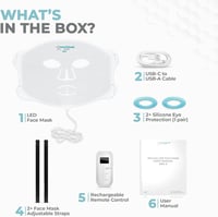 Nourished Bodynskin LED arcmaszk 114 LED-del, vörös és kék fény terápia, ráncok ellen 5