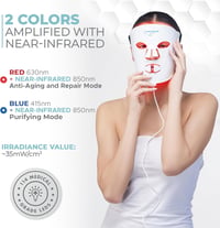 Nourished Bodynskin LED arcmaszk 114 LED-del, vörös és kék fény terápia, ráncok ellen 2