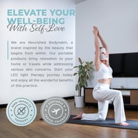 Nourished Bodynskin LED arcmaszk 114 LED-del, vörös és kék fény terápia, ráncok ellen 8