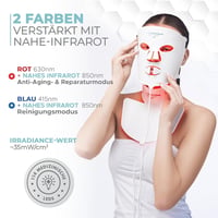 Nourished Bodynskin LED Arcmaszk Nyak Kezeléshez - 228 LED Vörös Kék Fény Ránctalanító Bőrápolás 2