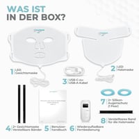Nourished Bodynskin LED Arcmaszk Nyak Kezeléshez - 228 LED Vörös Kék Fény Ránctalanító Bőrápolás 5