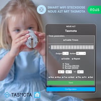 Priză inteligentă WiFi NOUS A1T 16A, cu monitorizare consum - alb 4