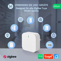 NOUS E1 ZigBee brána – ZigBee 3.0 a Bluetooth hub, aplikácia Tuya/Smart Life, Wi-Fi 2,4 GHz, až 128 zariadení, inteligentná domácnosť kompatibilná s Alexa 3