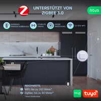 NOUS E1 ZigBee brána – ZigBee 3.0 a Bluetooth hub, aplikácia Tuya/Smart Life, Wi-Fi 2,4 GHz, až 128 zariadení, inteligentná domácnosť kompatibilná s Alexa 5