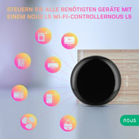 Inteligentný IR ovládač NOUS L5 – WiFi 2,4 GHz, kompatibilný s Alexa a Google Home, ovládanie cez aplikáciu Tuya Smart Life, hlasové ovládanie, infračervený vysielač, napájanie bez batérií 2