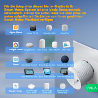 Priză inteligentă WiFi NOUS Matter cu contor de consum de energie, 16 A, 3840 W, compatibilă cu Alexa, Google Home, Apple Home, Tuya, SmartThings, 2,4 GHz 4