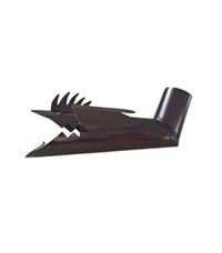 Ozdobný odkvapový zvod v tvare draka, ornamentálny odtok dažďovej vody, priemer 100 mm, farba moro, dekoratívna ozdoba na odkvapový zvod 1