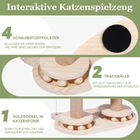 Novelfun Macskakarmoló Fa Játékfa Madaras Pihenővel Kicsi és Közepes Macskáknak 2