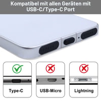 Silikónová protiprachová sada Noviatrix USB-C – 20-dielne balenie pre smartfóny 4