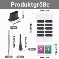 Silikónová protiprachová sada Noviatrix USB-C – 20-dielne balenie pre smartfóny 2