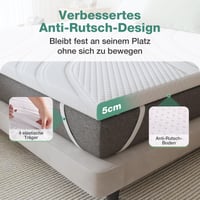 Matracový topper Novilla 120x190x5 cm z gélovej pamäťovej peny s prateľným poťahom na boxspring posteľ a pohovku 4
