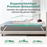Matracový topper Novilla 120x190x5 cm z gélovej pamäťovej peny s prateľným poťahom na boxspring posteľ a pohovku 5