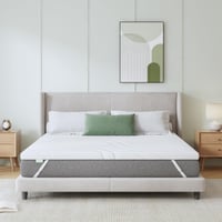 Novilla Vrchný matrac 140x190 cm, 7,5 cm hrubá gélová pamäťová pena, bambusový poťah, odnímateľný a prateľný, protišmykový, biely 1