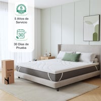 Novilla Vrchný matrac 140x190 cm, 7,5 cm hrubá gélová pamäťová pena, bambusový poťah, odnímateľný a prateľný, protišmykový, biely 8