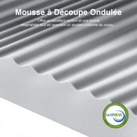 Saltea din spumă rece Novilla 140x190 cm, grosime 12 cm, suport ergonomic cu 7 zone de confort, husă detașabilă și lavabilă, certificată Oeko-TEX și CertiPUR-US 4