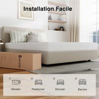 Saltea din spumă rece Novilla 140x190 cm, grosime 12 cm, suport ergonomic cu 7 zone de confort, husă detașabilă și lavabilă, certificată Oeko-TEX și CertiPUR-US 7