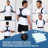 NovoBrace Hátfeszítő Mellény Férfiaknak és Nőknek, Légáteresztő Fekete M 4