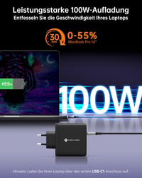 NOVOO 120W GaN III USB-C töltő 3 porttal MacBook Pro, iPad Pro, iPhone 15 gyorstöltéshez 3