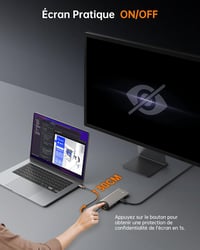 NOVOO 15 az 1-ben USB-C dokkoló állomás, 2x HDMI 4K, VGA, Gigabit Ethernet, 100W - TM15 5