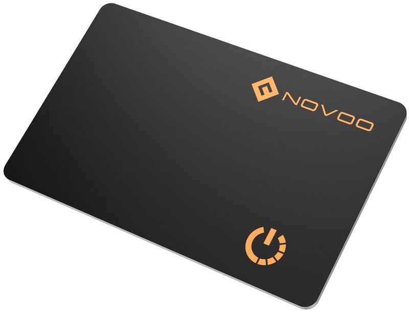 NOVOO Bluetooth lokator za novčanik za Air Tag, debljine 1,6 mm, IP68 vodootporan, kompatibilan s Apple "Find My", crni - za novčanike, kožne predmete