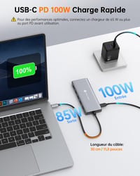 NOVOO RM12A 12-v-1 USB-C dokovacia stanica so 4K 60Hz HDMI výstupom – adaptér pre laptop (hub) 5