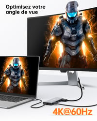 NOVOO RM12A 12-v-1 USB-C dokovacia stanica so 4K 60Hz HDMI výstupom – adaptér pre laptop (hub) 3