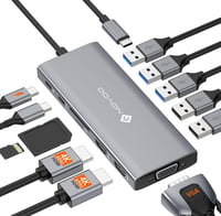 NOVOO RM12A 12-v-1 USB-C dokovacia stanica so 4K 60Hz HDMI výstupom – adaptér pre laptop (hub) 1
