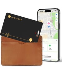 NOVOO Nabíjateľný lokalizátor kariet s bezdrôtovým nabíjaním, ultra tenký Bluetooth tracker, kompatibilný s Apple Find My, pre peňaženky, tašky a pasy, iOS 1