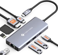 NOVOO USB-C Hub 8 az 1-ben 4K HDMI 100W PD Ethernet Docking Station MacBook 1
