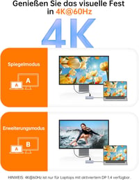 NOVOO USB-C Hub 8 az 1-ben 4K HDMI 100W PD Ethernet Docking Station MacBook 3
