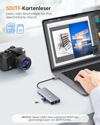 NOVOO USB-C Hub 8 az 1-ben 4K HDMI 100W PD Ethernet Docking Station MacBook 5