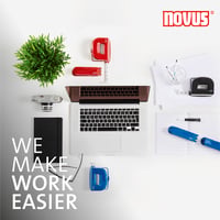 Písací set Novus – zošívačka E 15 a dierovač E 210, vrátane 1000 ks spôn č. 10, čierny 6