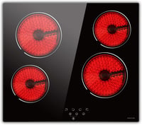 Noxton 24" elektromos főzőlap 4 égővel, érintésvezérlés, gyermekzár, 6000W 1